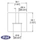 Rubber Feet - 38.1mm x 38.1mm - Pack of 4